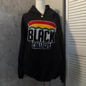 Black & Red Embroidered HBCU Hoodie